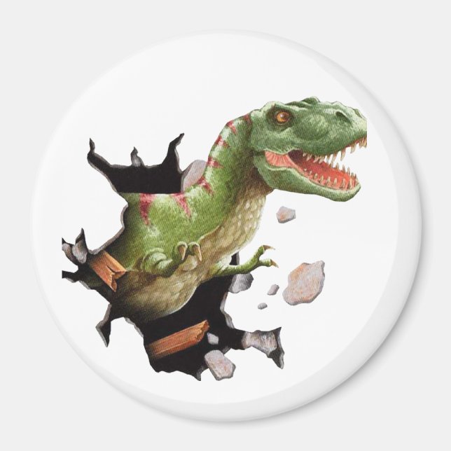 Íman T-REX Dinossauros com Repolho, Refrigerador (Frente)