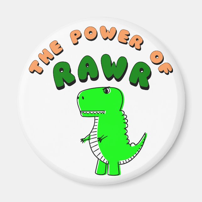 Íman T-Rex O Poder Da RAWR (Frente)