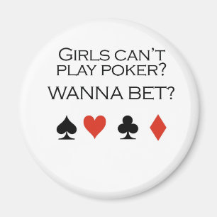 Íman T-shirt do póquer: As "meninas não podem jogar o