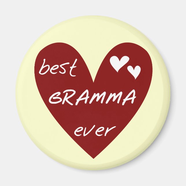 Íman T-shirt e presentes de Gramma do coração vermelho (Frente)