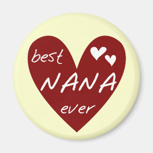 Íman T-shirt e presentes de Nana do coração vermelho os