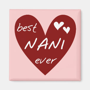 Íman T-shirt e presentes de Nani do coração vermelho os