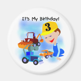 Íman T-shirt e presentes do aniversário de 3 anos da