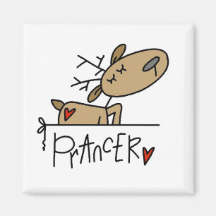Íman T-shirt e presentes do Natal da rena de Prancer