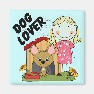 Íman T-shirt e presentes louros da menina do amante do