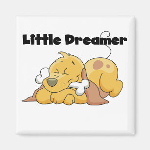 Íman T-shirt e presentes pequenos do sonhador do cão