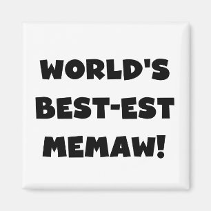 Íman T-shirt preto e branco do Melhor-est Memaw do