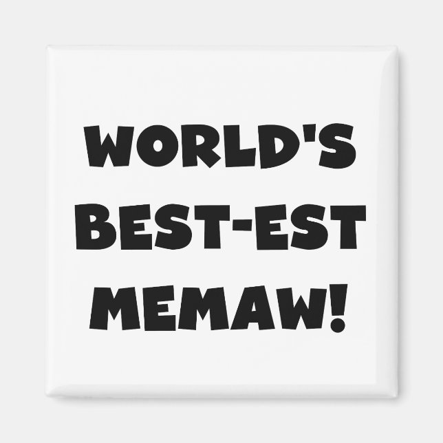 Íman T-shirt preto e branco do Melhor-est Memaw do (Frente)
