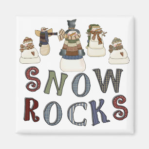 Íman T-shirts e presentes com rochas de neve