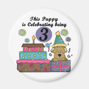 Íman T-shirts e presentes de aniversário de 3 anos