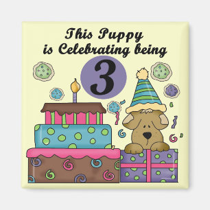 Íman T-shirts e presentes de aniversário de 3 anos