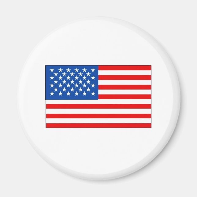Íman T-shirts e presentes de bandeira dos Estados Unido (Frente)