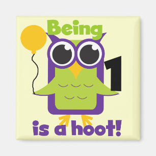 Íman T-shirts e primeiros aniversarios de Hoot Owl