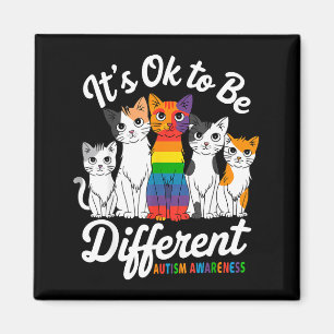 Íman Tá Tudo Bem Ser Diferente Gato Puzzle Fofo Consciê