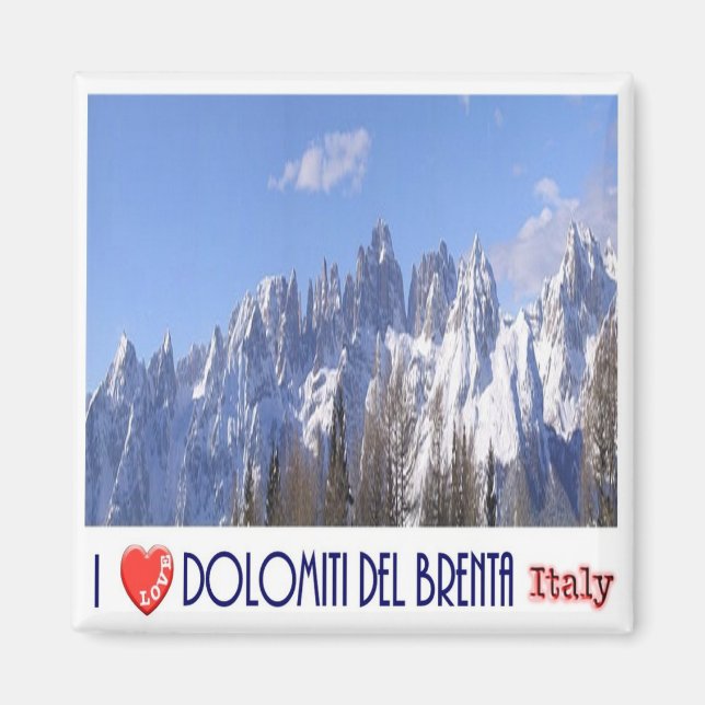 Íman TAA046 BRENTA DOLOMITES, I Love, Itália, Fridge (Frente)