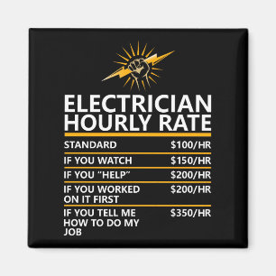Íman Tabela de Taxa Horária de Eletricista Engraçada Pr