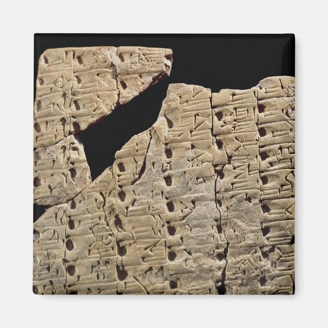 Íman Tablet com escrita cuneiforme, de Uruk (Frente)