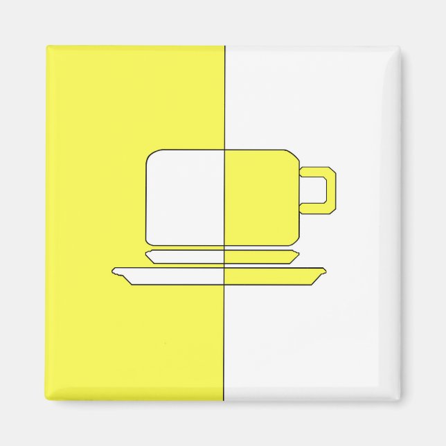 Íman Taça Amarela e Branca (Frente)