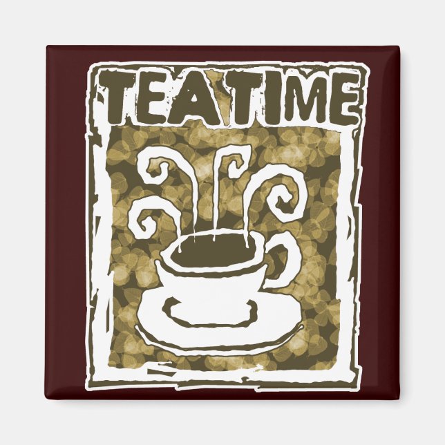 Íman Taça Tea Time com Vapor (Frente)
