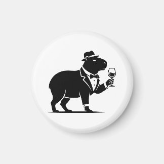 Íman Tacaça de Vinho Capivara Engraçada Minimalista Mod