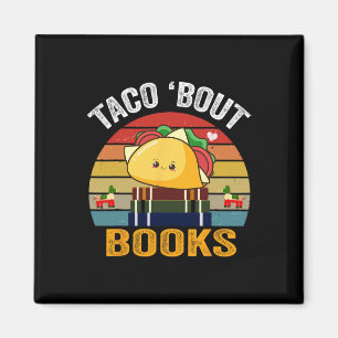 Íman Taco Bout Books Engraçado Comida Mexicana Cinco De
