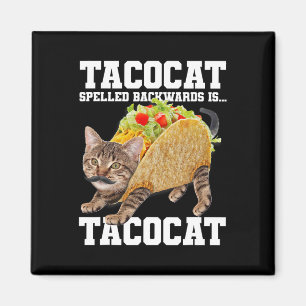 Íman Taco Cat Ortografado Para Trás É Tacocat Memória B