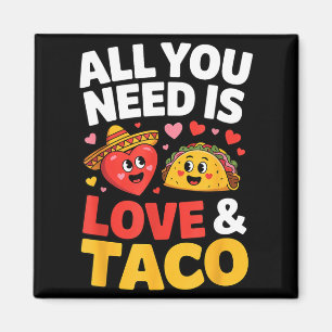 Íman Taco cinco de maio amor coração fofo chapéu comida