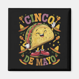 Íman Taco Dançante Divertido Festa Cinco De Mayo