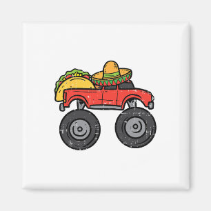 Íman Taco Monster Truck Sombrero Cinco De Mayo Mexicano