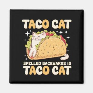 Íman Tacocat Escrito ao Contrário Taco Cat Mexicano