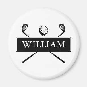 Íman Tacos de Bolas de Golfe Personalizados Preto e Bra
