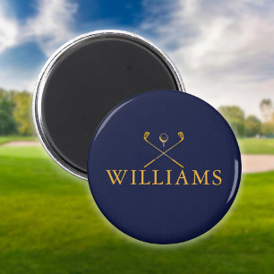 Íman Tacos de Golfe Personalizados Azul Marinho e Doura