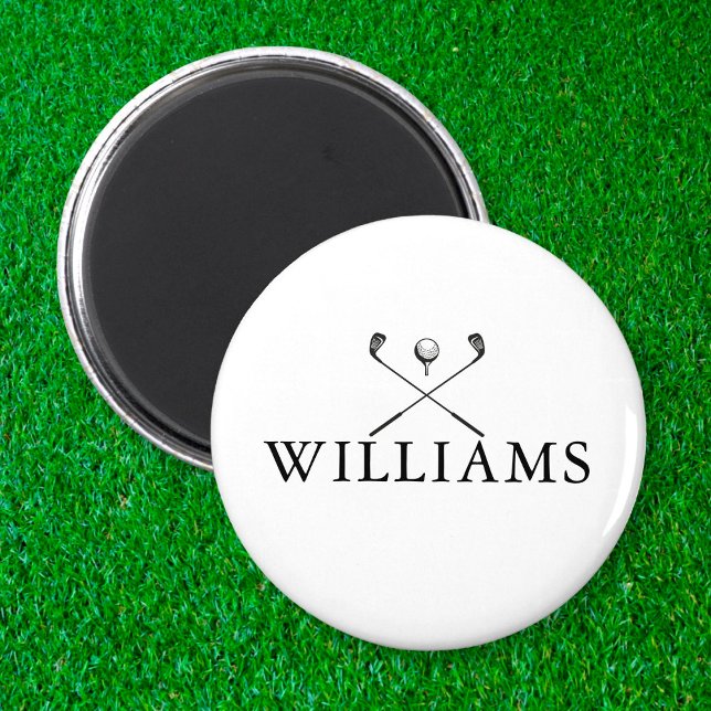 Íman Tacos de Nome Personalizado Clássico de Golfe (Criador carregado)