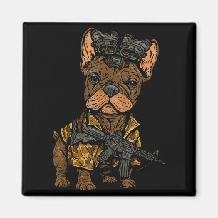 Íman Tactical Frenchie Cachorro Engraçado Bulldog Com N