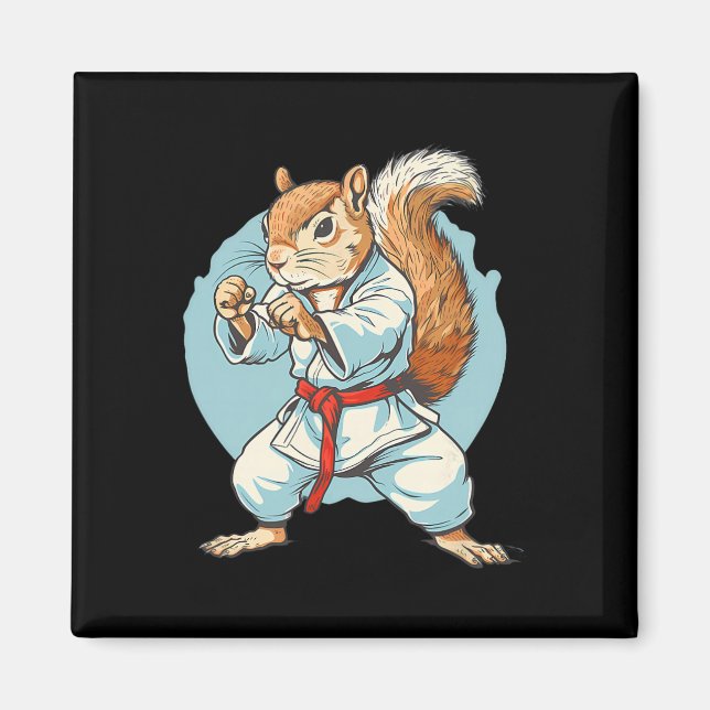 Íman Tae Kwon Do Esquilo Kung Fu Kickboxing Karate Mart (Frente)