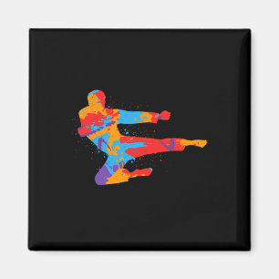 Íman Taekwondo Colorful Arts Men Crianças Meninas Kara