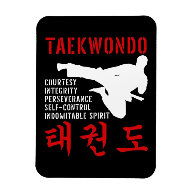Íman Taekwondo Tenets Artes Marciais (Vertical)