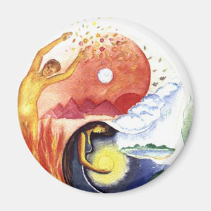 Íman Taijitu que ilustra a polaridade