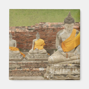 Íman Tailândia, Ayutthaya. Estátuas de budas sentados