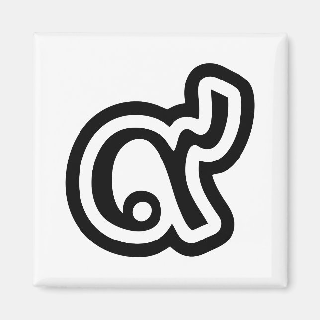 Íman Tailândia Lucky Número 9 / Nove / ๙ (Gao/Kao) Tail (Frente)