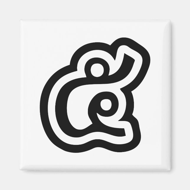 Íman Tailândia Número 5 / Cinco / ๕ (Haa/Ha) Escrita Ta (Frente)