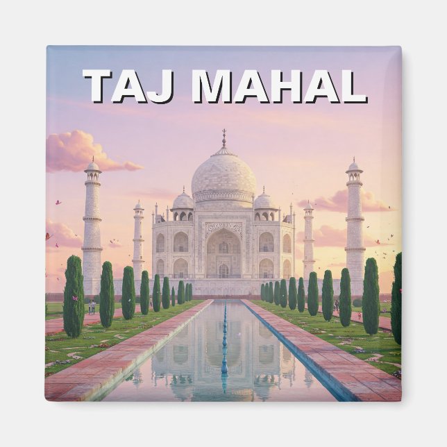 Íman Taj Mahal Agra India Viagem Souvenir (Frente)