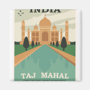 Íman Taj Mahal - Poster de viagens da Índia