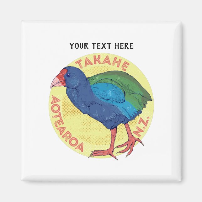 Íman Takahe Aotearoa Nova Zelândia (Frente)