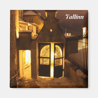Íman Tallinn Aglow no inverno- Magnet
