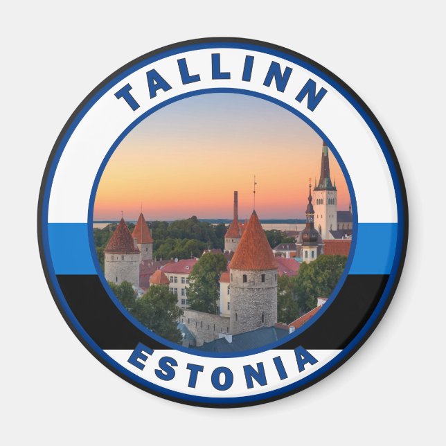Íman Tallinn Estônia - Circulo de Arte RetroViagem (Frente)