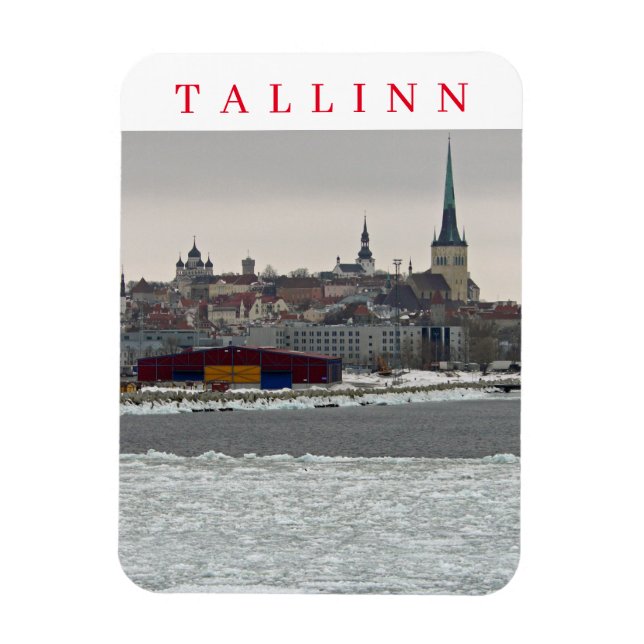 Íman Tallinn na imã de geladeira de inverno (Vertical)