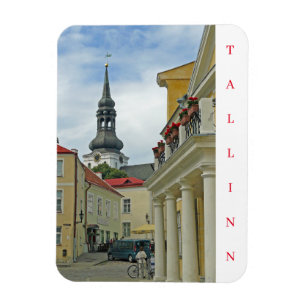 Íman Tallinn Old Town view imã de geladeira