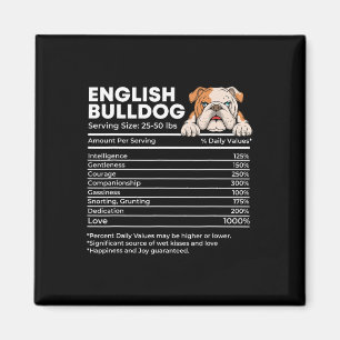 Íman Tamanho de Serviço do Bulldog - Amante de os anima