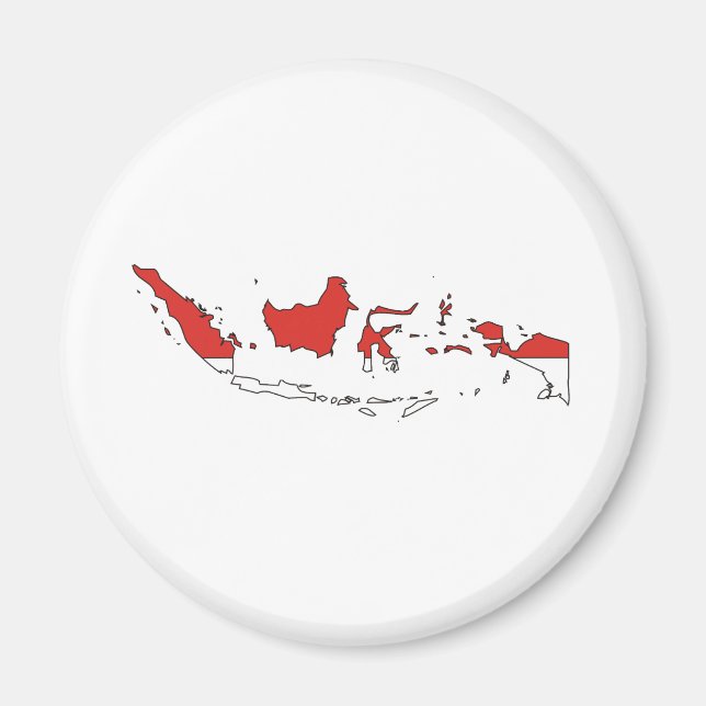 Íman Tamanho do cheio do Mapa de Sinalizador da Indonés (Frente)